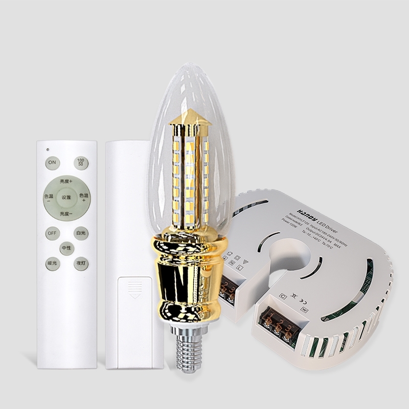 12頭花燈吊燈護(hù)花使者套裝（12個(gè)24V三色尖泡+1個(gè)60W智能光源控制器+1個(gè)智能藍(lán)牙燈具遙控器）